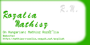 rozalia mathisz business card